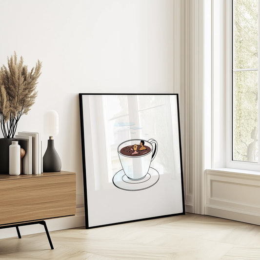 Connor Yang - Coffee Bath - Corners Milano Art Print