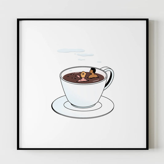 Connor Yang - Coffee Bath - Corners Milano Art Print