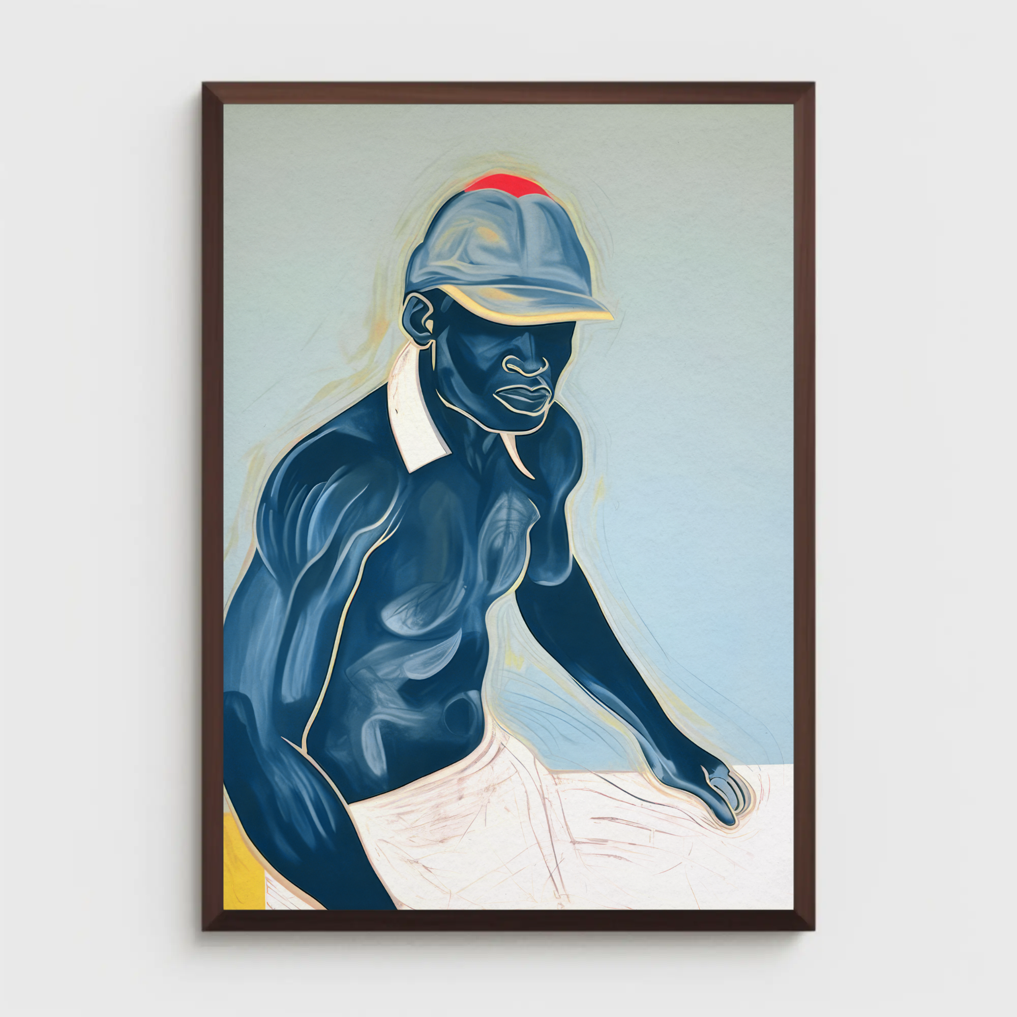 Étienne Kébé - Figure in Blue