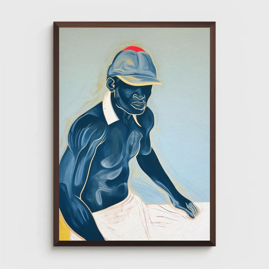 Étienne Kébé - Figure in Blue Corners