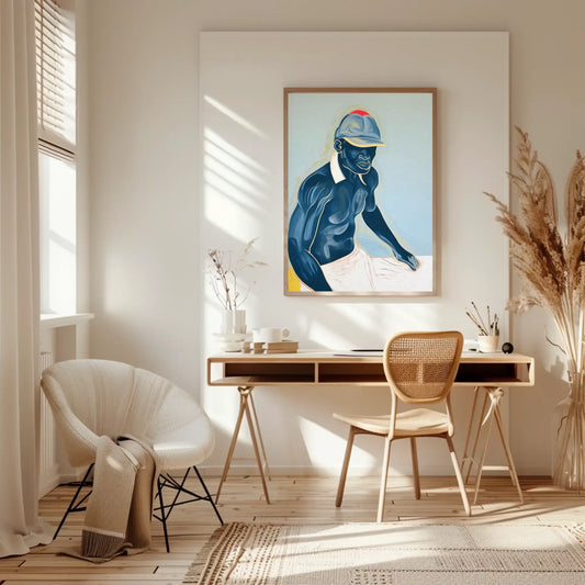 Étienne Kébé - Figure in Blue Corners