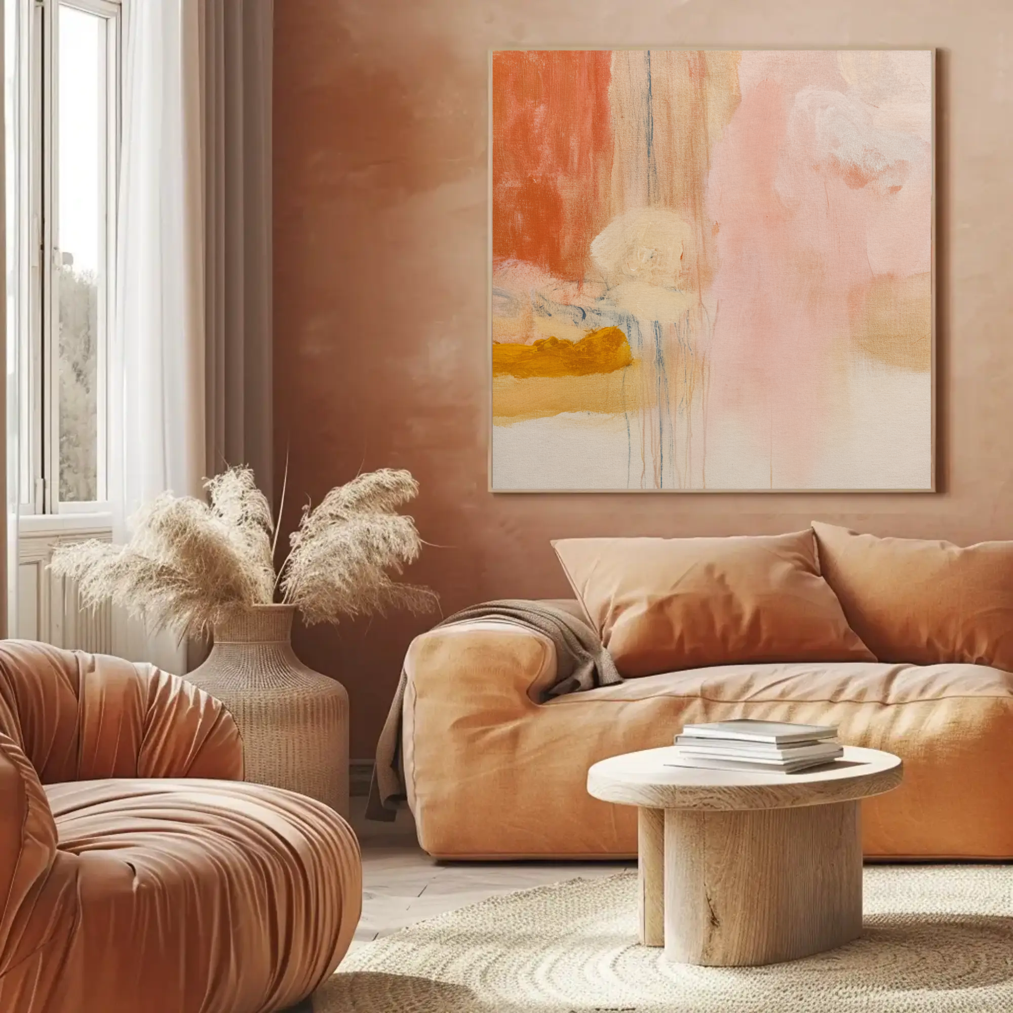 Camille Abstracts - Peach Mist